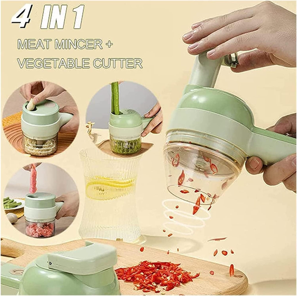 4 in 1 Portable Rechargeable Wireless Electric Vegetable Cutter T5150