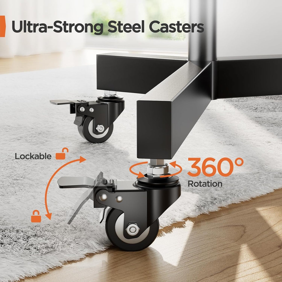 Rolling TV Stand for 32-85 Inch Screens Y49359