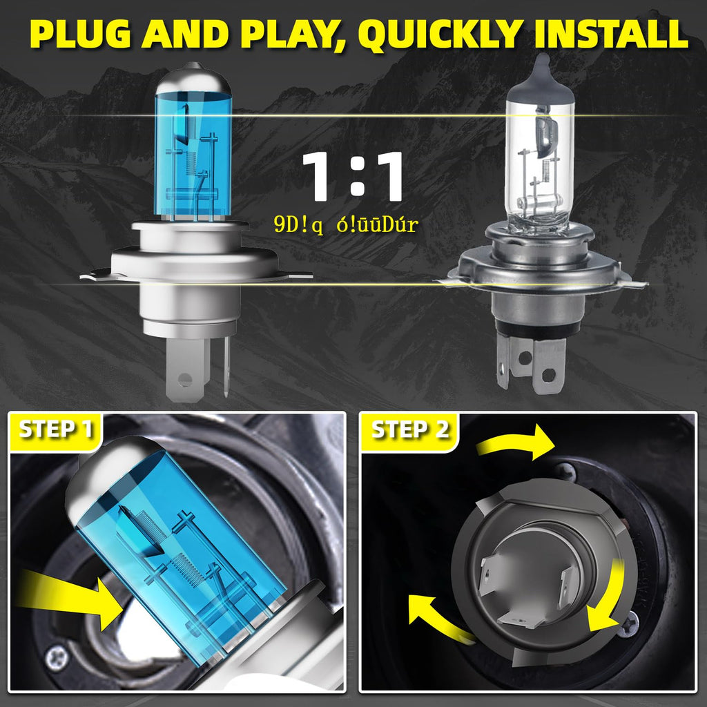 9003 High Low Beam Halogen Headlight Bulbs 2PCS Y33737