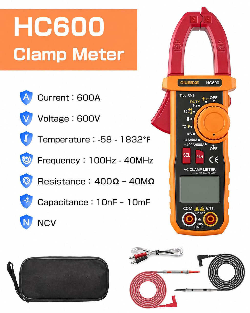 600A True RMS Clamp Meter U9531