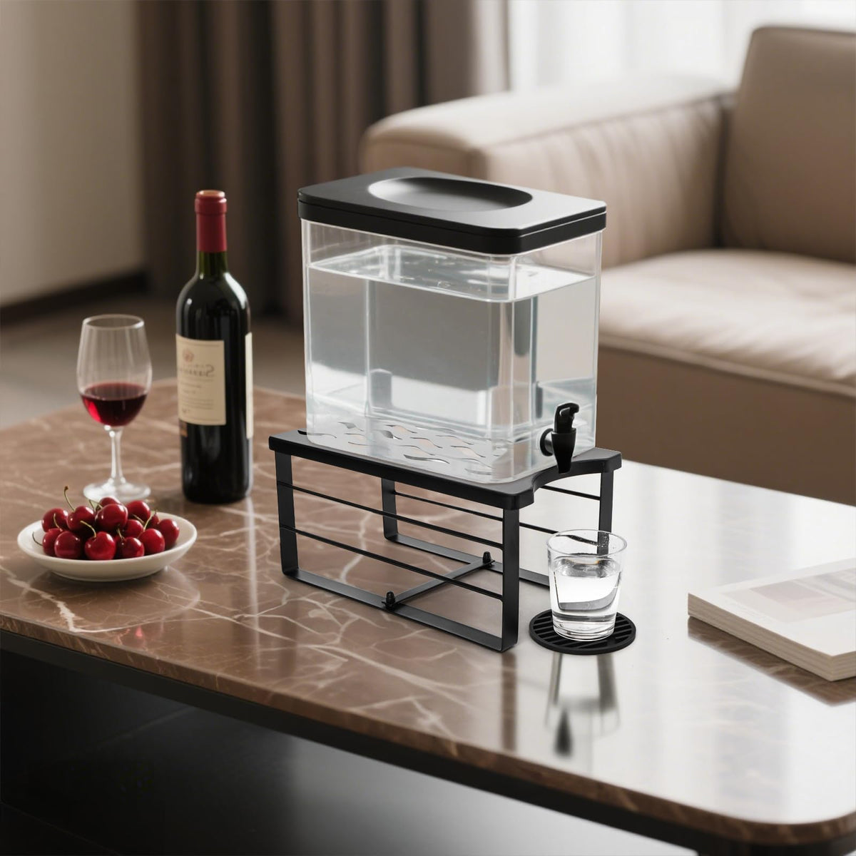 Water Filter Dispenser Stand with Silicone Coaster X563797