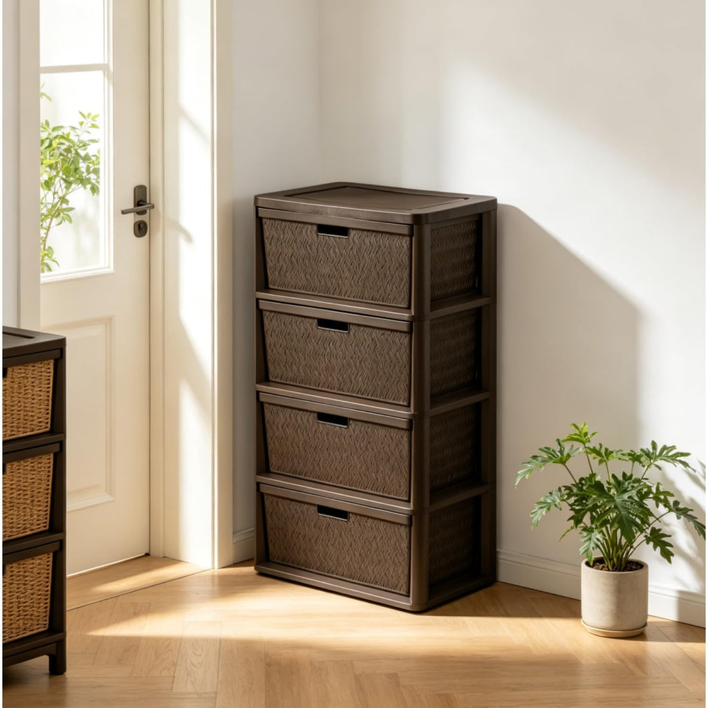 Brown Plastic Storage Organizer Tower Y494