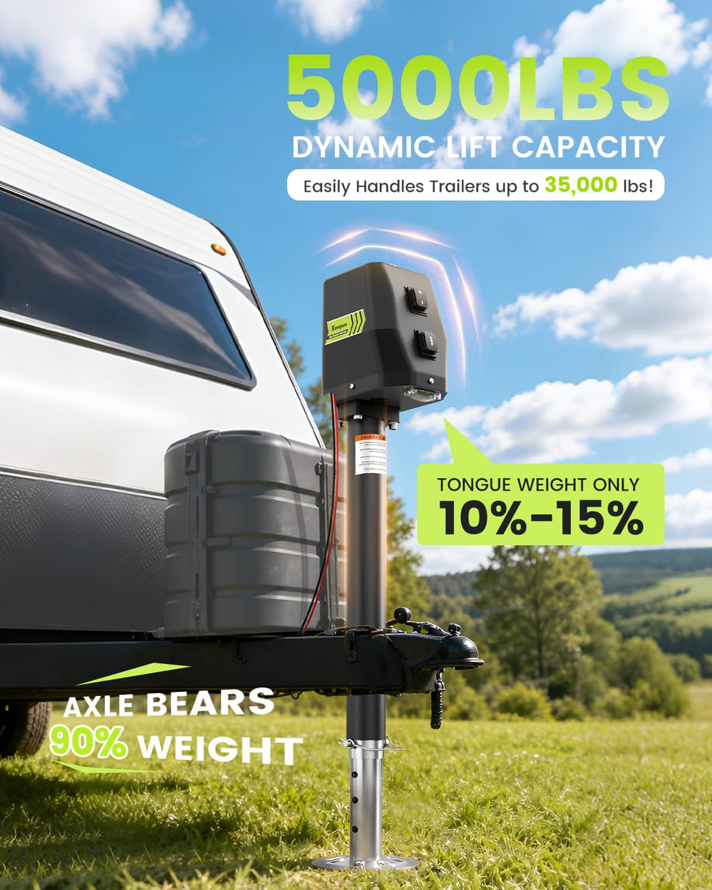 Electric Trailer Jack 12V DC 5000 lbs J525