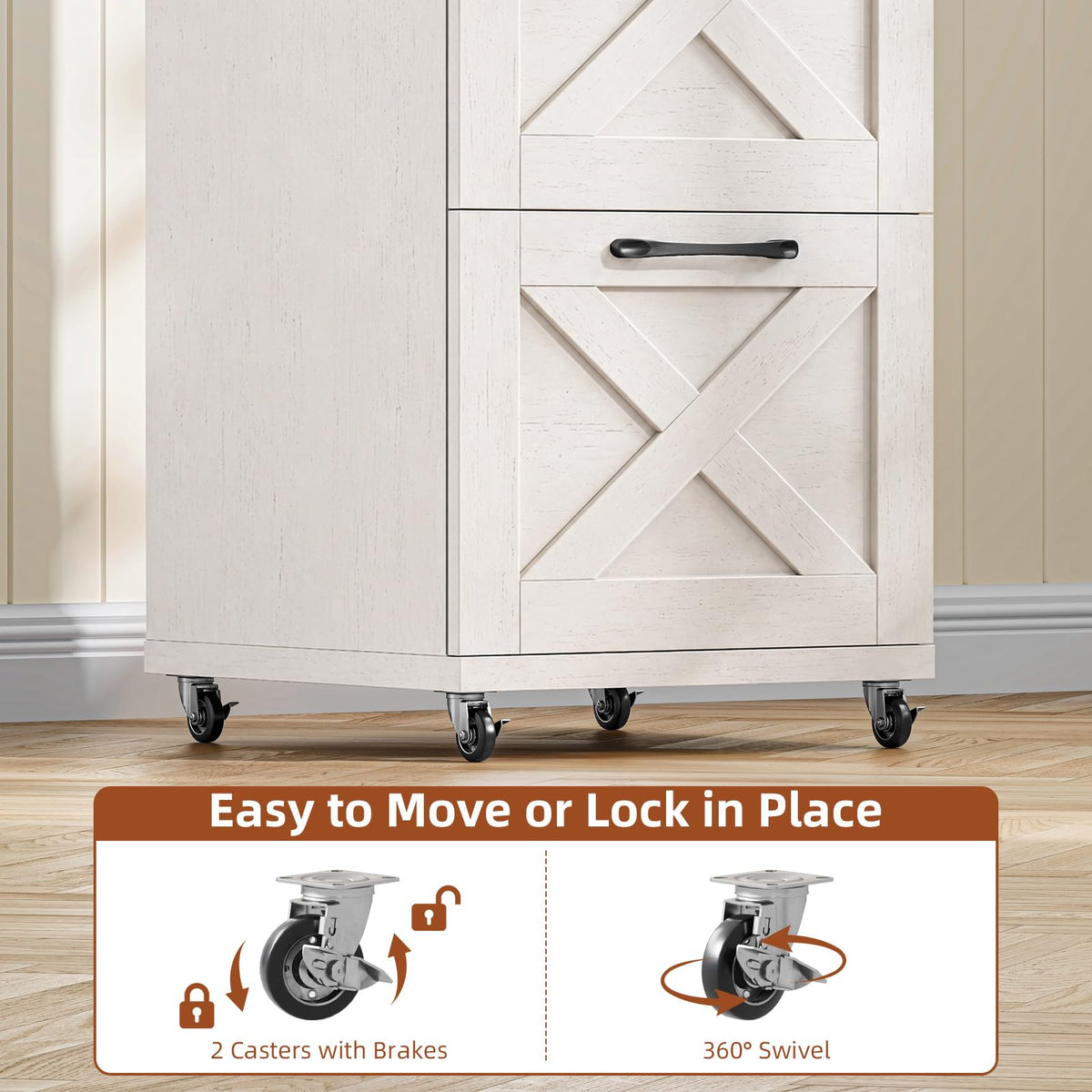 White 4 Drawer Filing Cabinet G373408