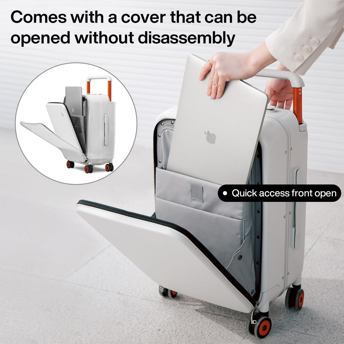 20 Inch Carry On Luggage Aluminum Frame Spinner Wheels X457701