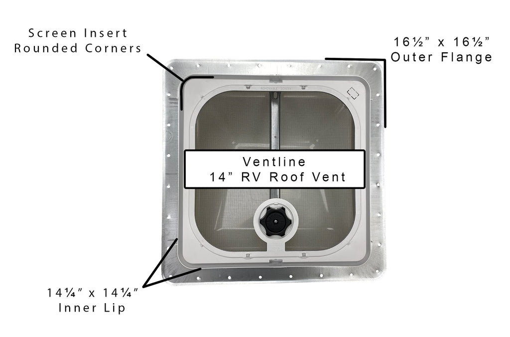 14" RV Roof Vent White Lid Non-Powered Y97469