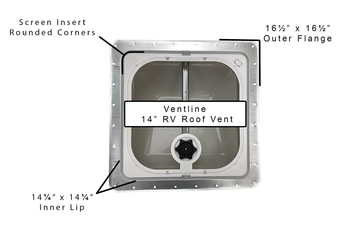 14" RV Roof Vent White Lid Non-Powered Y97469