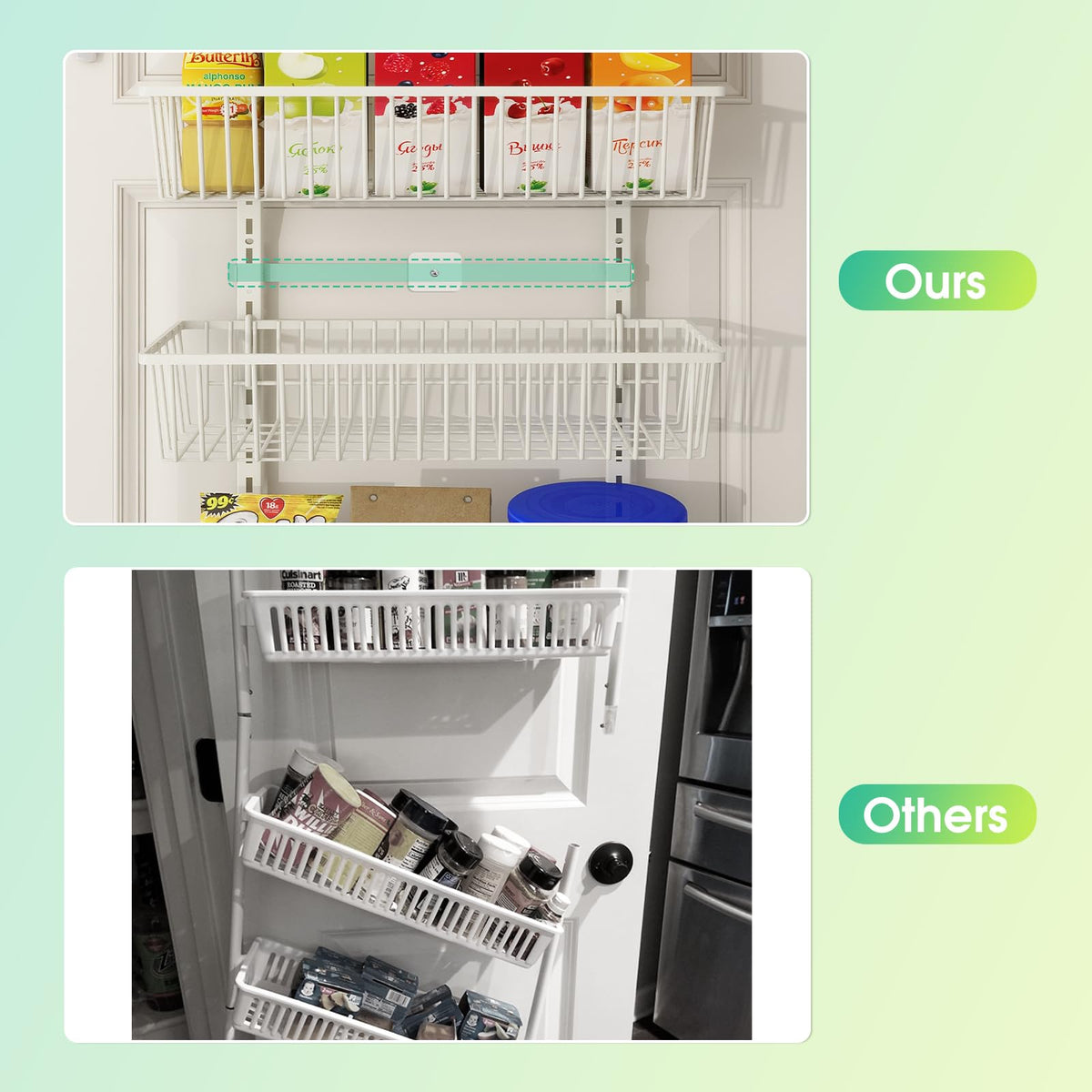 White 9-Tier Over The Door Pantry Organizer C21604