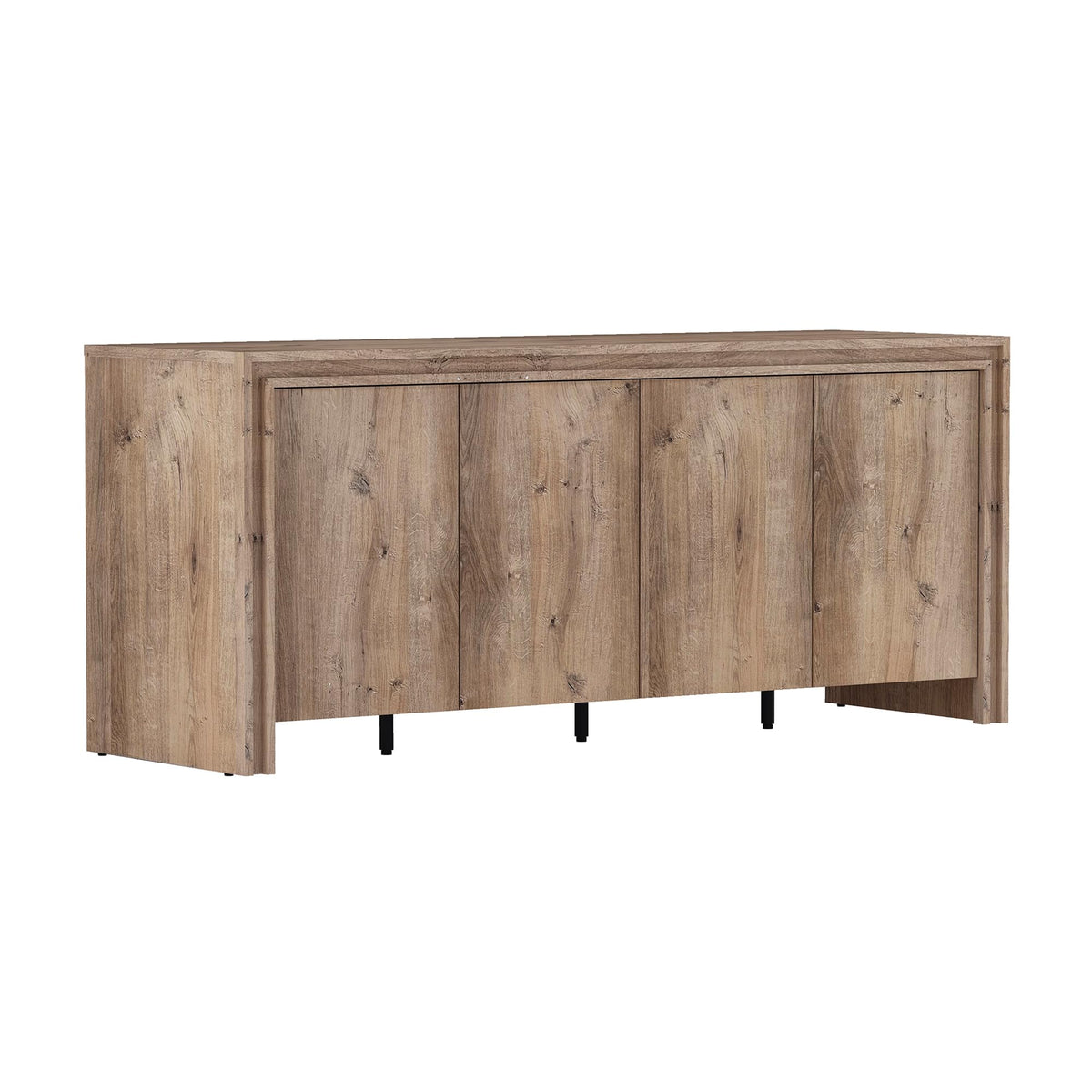 Brown 4-Door Wood Grain Sideboard W2925