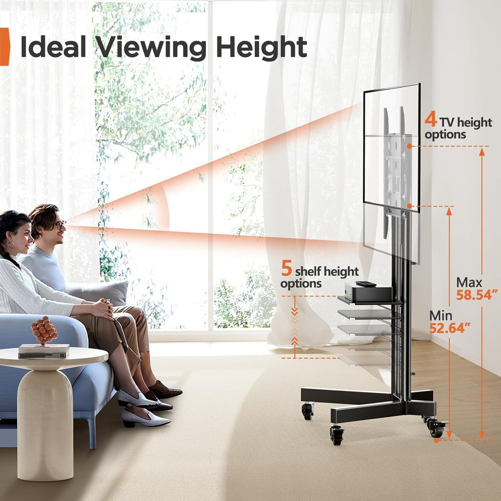 Rolling TV Stand for 32-85 Inch Screens Y49359