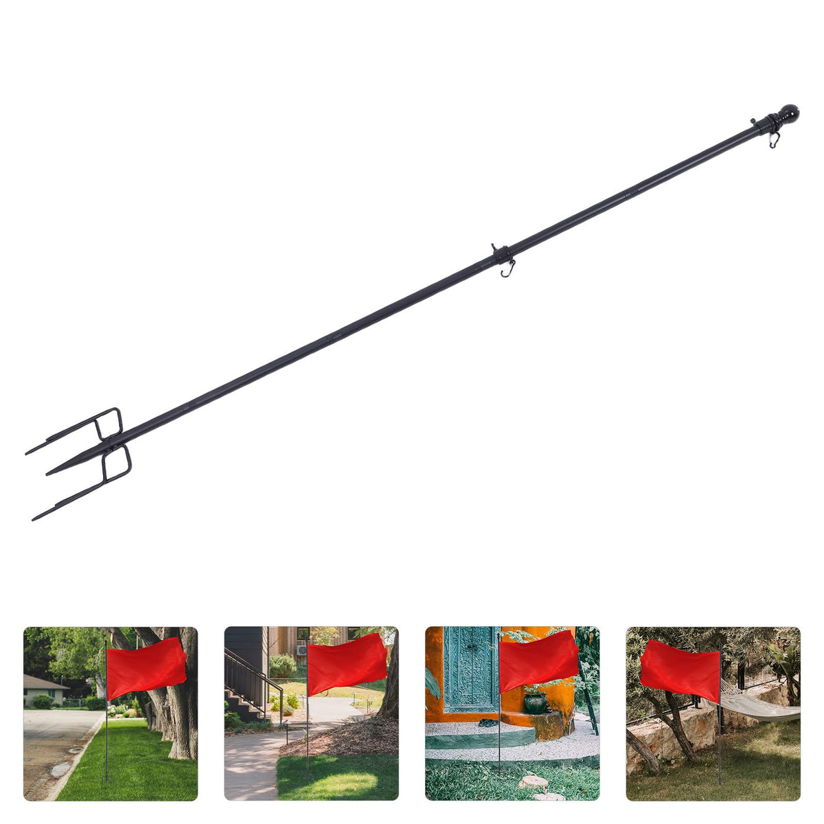 Stainless Steel Flag Pole Holder with 5 Prongs G9168