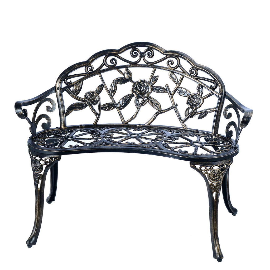 Cast Aluminum Patio Bench W399