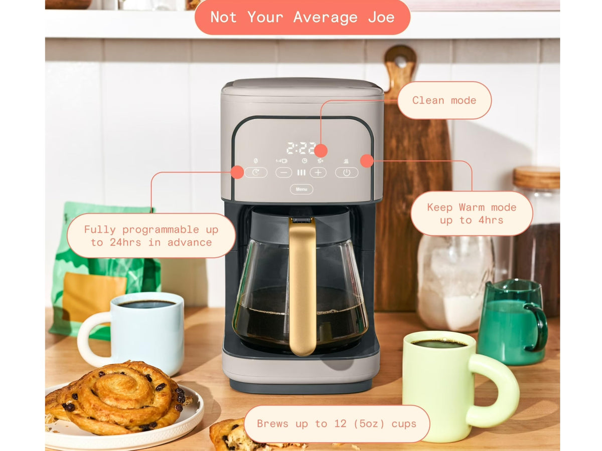 12-Cup Programmable Coffee Maker with Glass Carafe Q64522