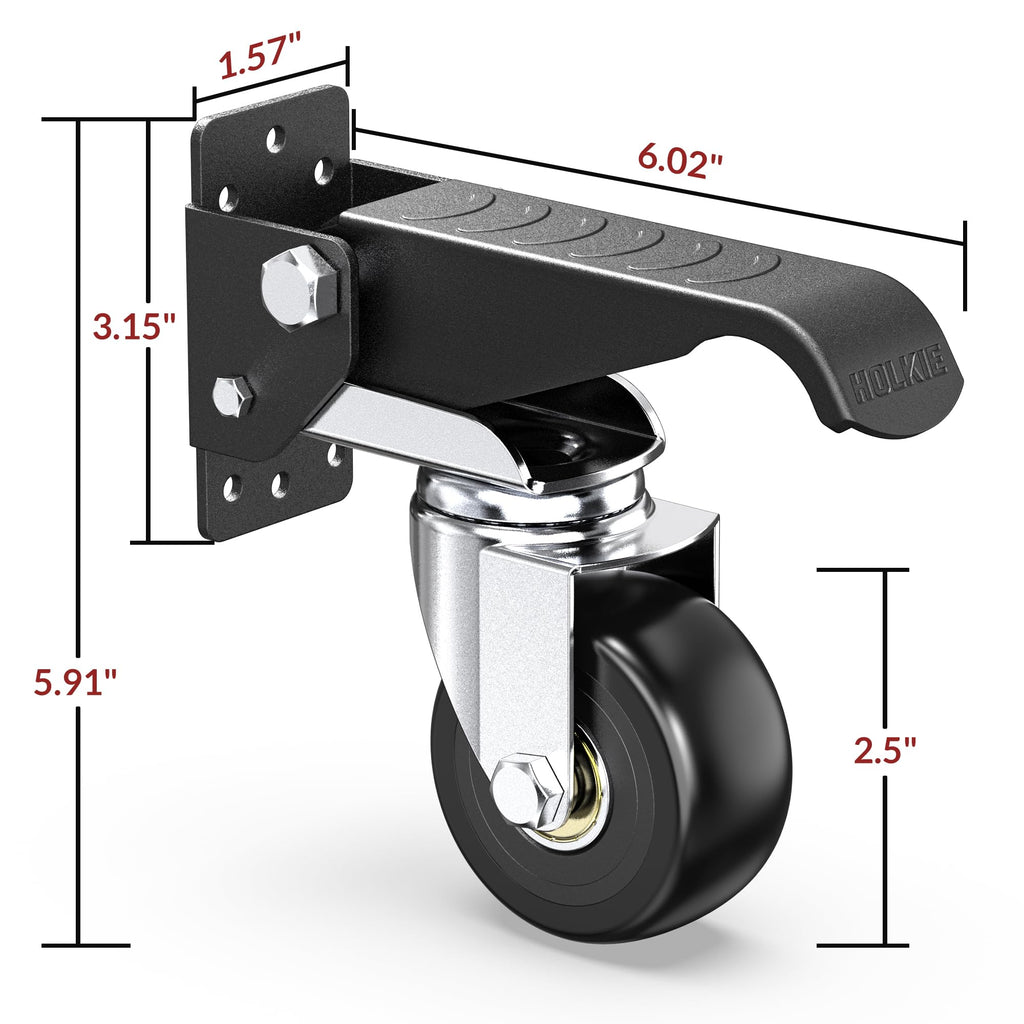 Heavy Duty Retractable Casters 700 lbs 4 Casters Y51594
