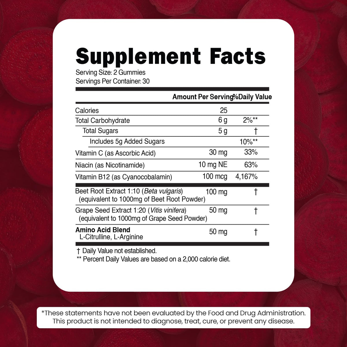 Beet Root Gummies with Grape Seed Q265956