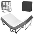 Folding Bed with Mattress 75" x 38" Memory Foam X473