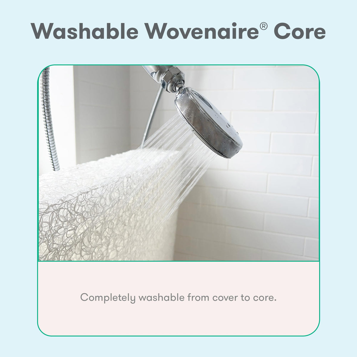 White Breathable Washable Crib Mattress W46850