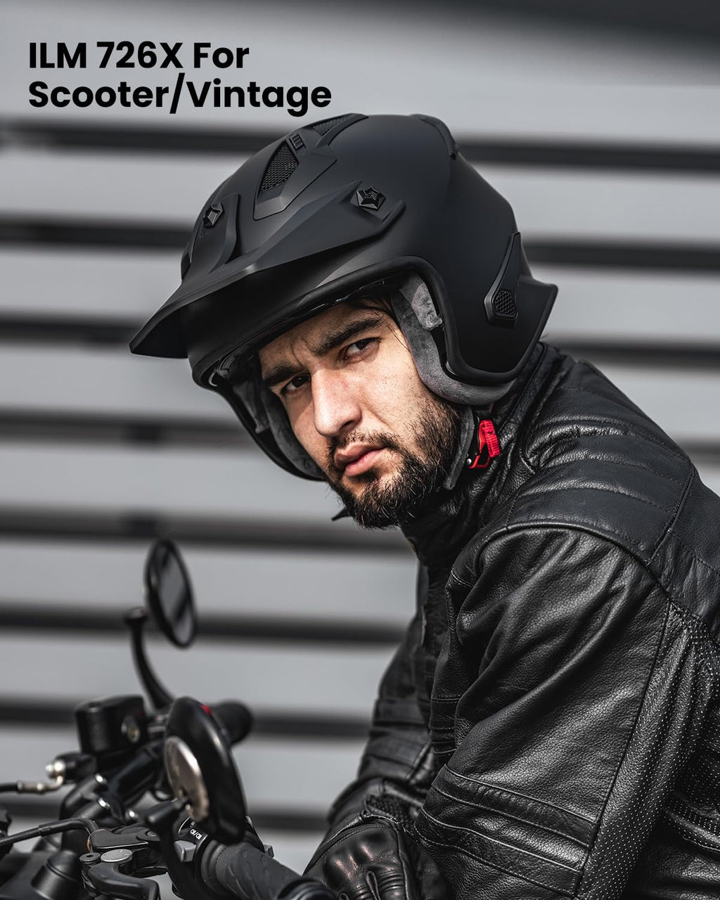 Open Face 3/4 Half Motorcycle Helmet DOT Matte Black M D18798