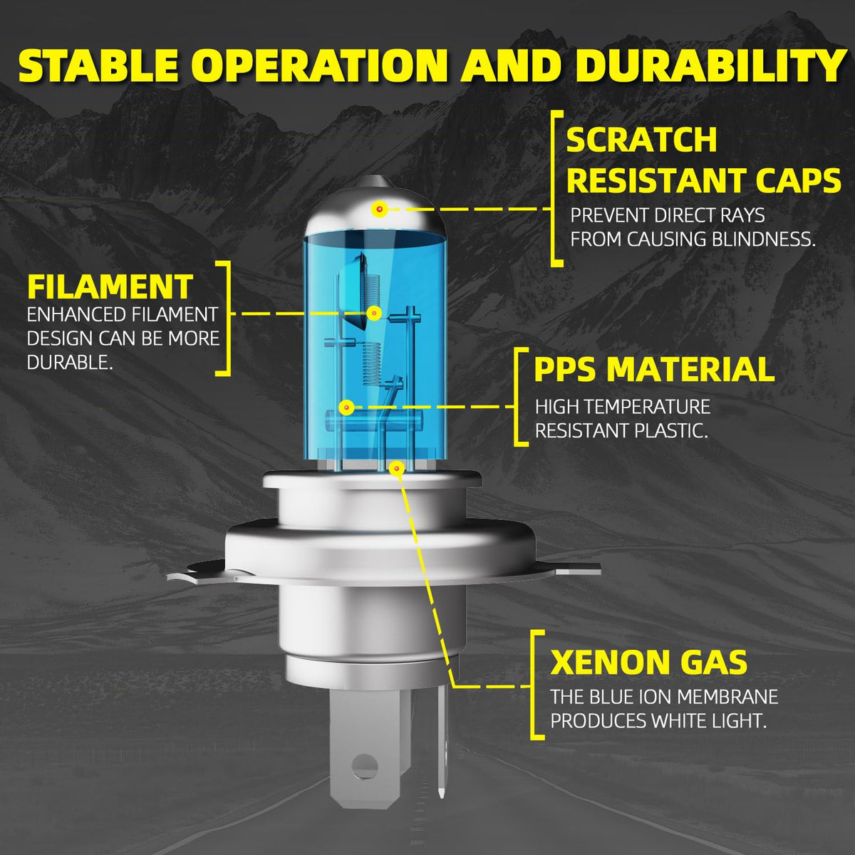 9003 High Low Beam Halogen Headlight Bulbs 2PCS Y33737