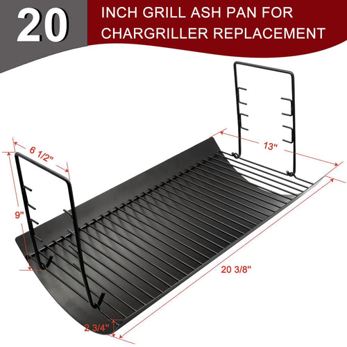 20 Inches Ash Pan Drip Pan and Grill Grates for Charcoal Grills F8560