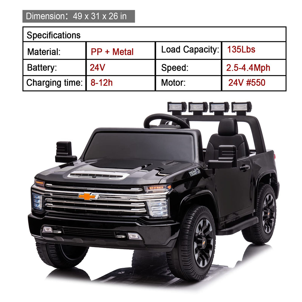 Black 2 Seats 24V Ride on Car X615164