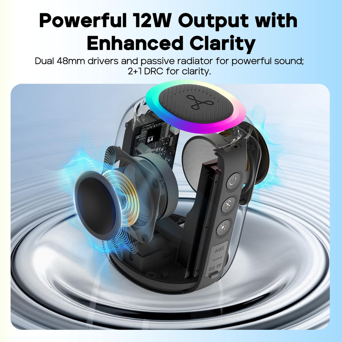 Portable Bluetooth Speaker 12W Black L1205