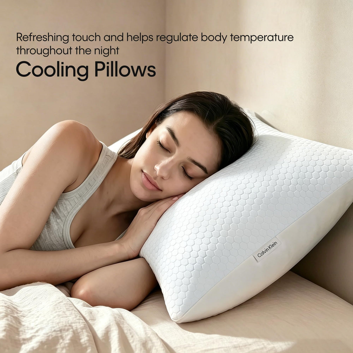 Cooling Reversible Down Alternative Bed Pillows A2156