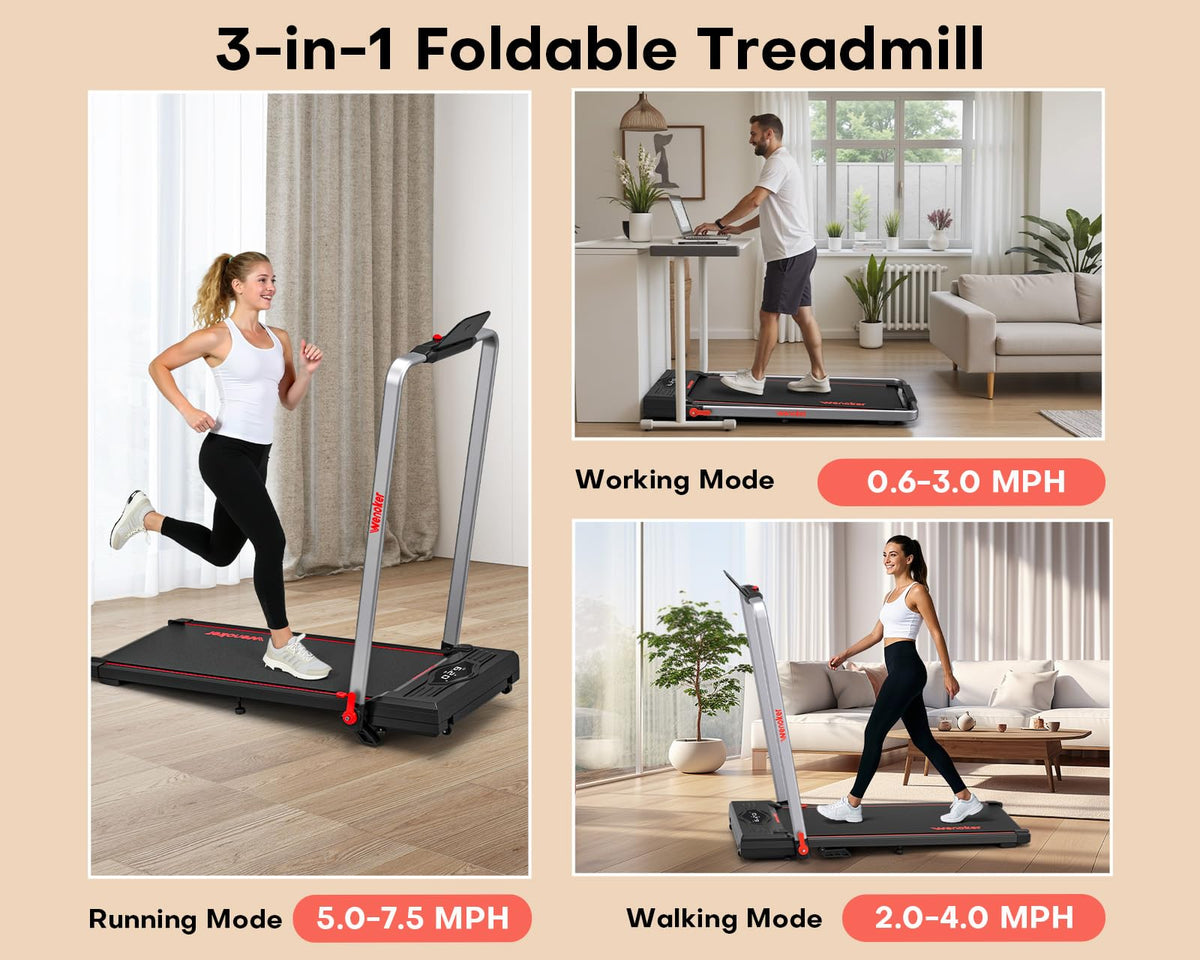 Walking Pad Treadmill with Safety Handle X843