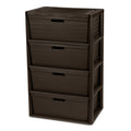 Brown 4-Drawer Storage Tower S36497