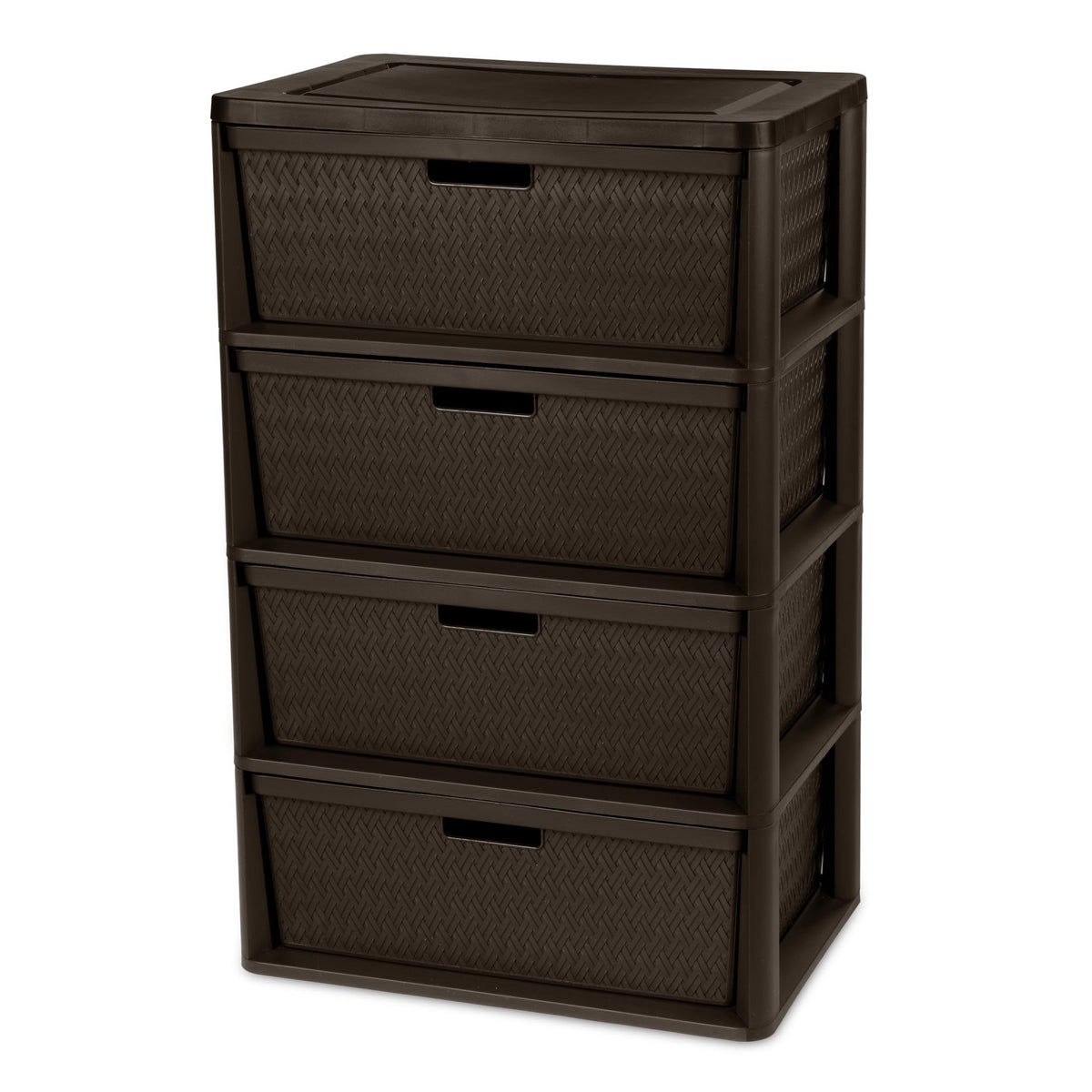 Brown 4-Drawer Storage Tower S36497