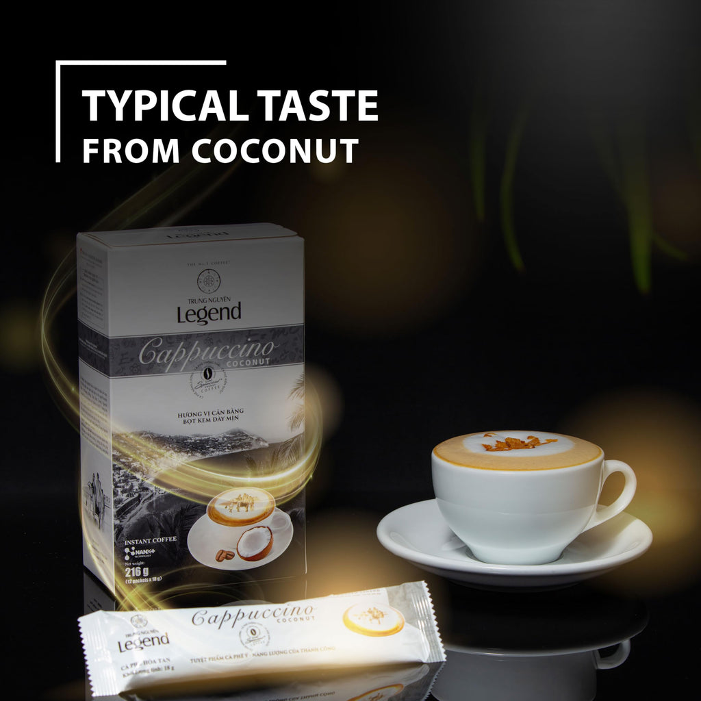 Pure Black and Cappucino Coconut Instant Coffee W637