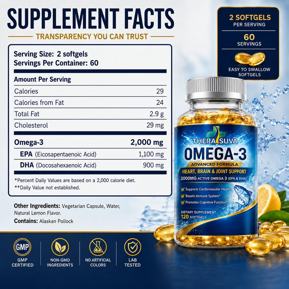 120 Veggie Softgels Fish Oil P962