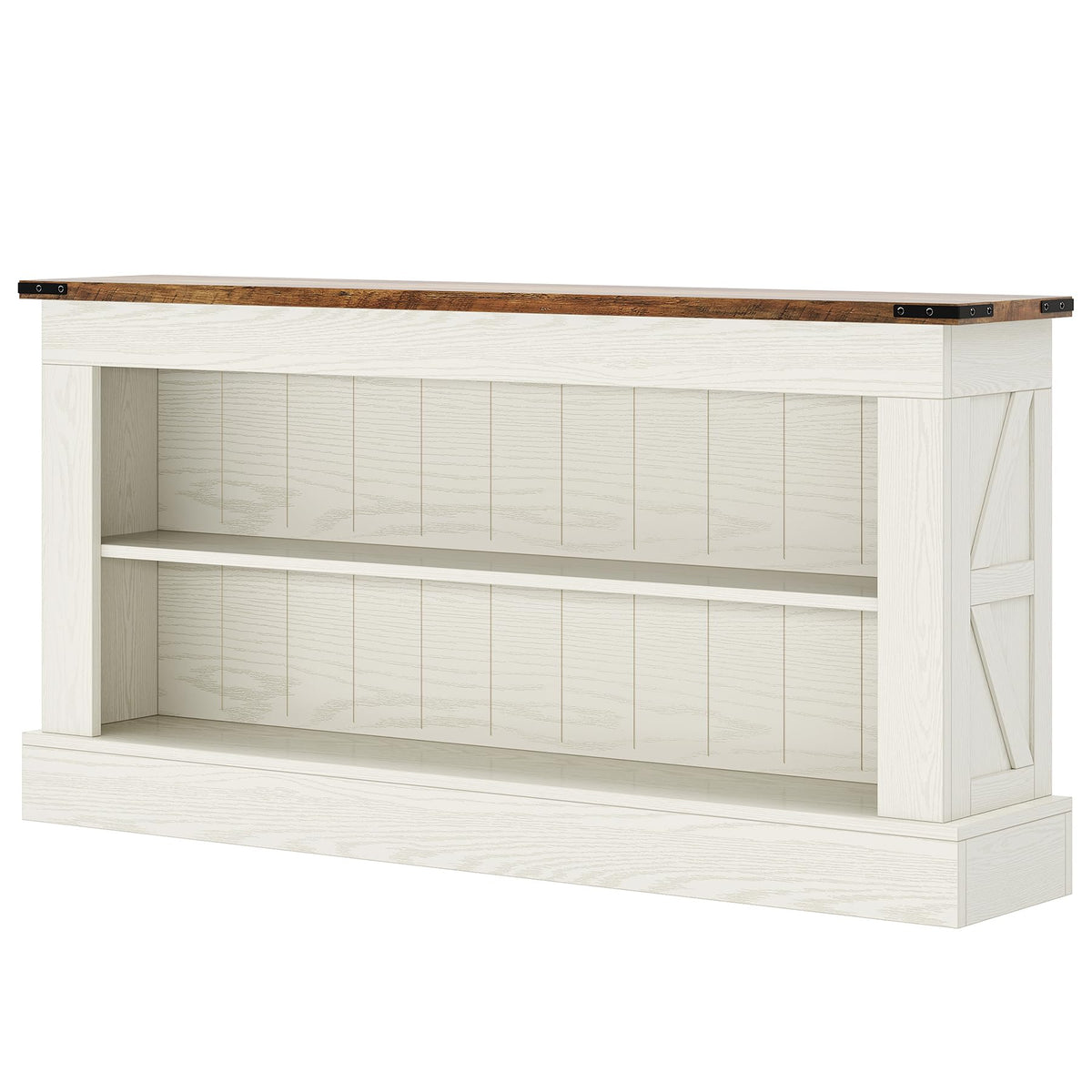 63" 3-Tier Console Table with Storage Shelves E3130