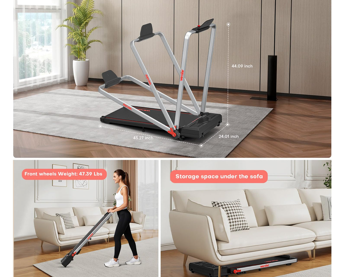 Walking Pad Treadmill with Safety Handle X843