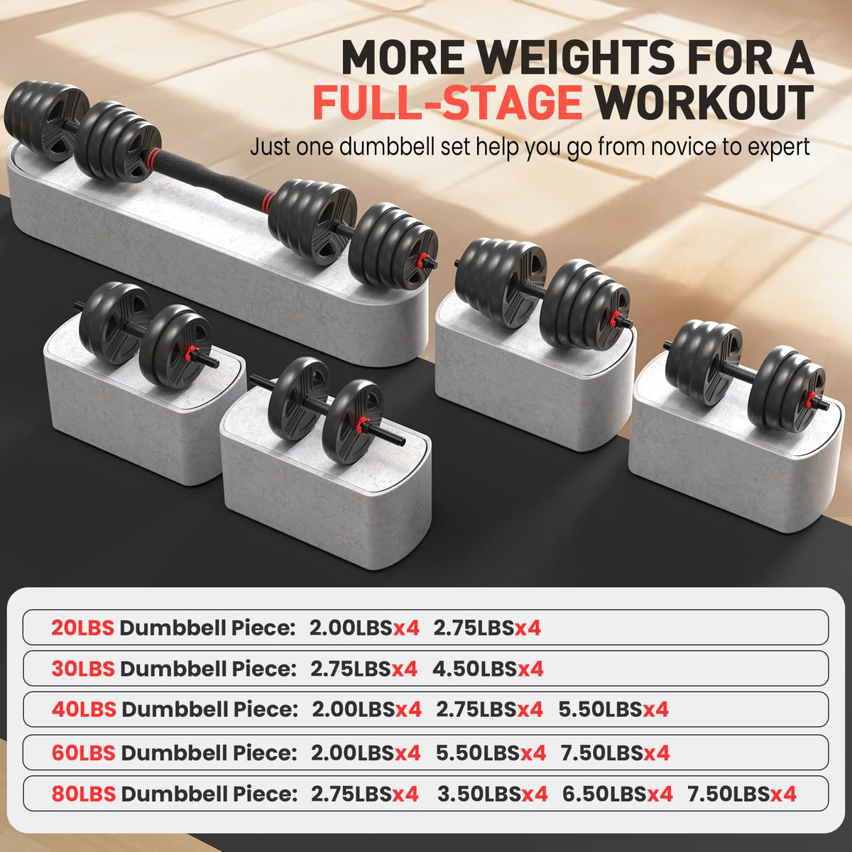 Adjustable Dumbbells Set O84768