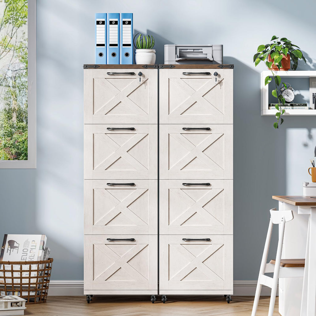 White 4 Drawer Filing Cabinet G373408