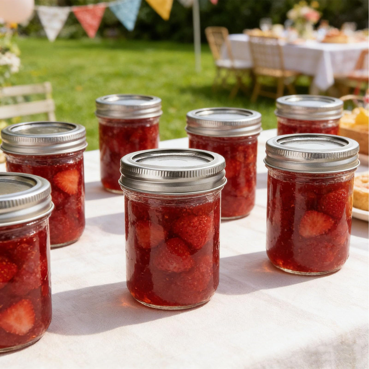 16 oz & 8 oz Clear Glass Mason Jars with Lids, Set of 18 L441589