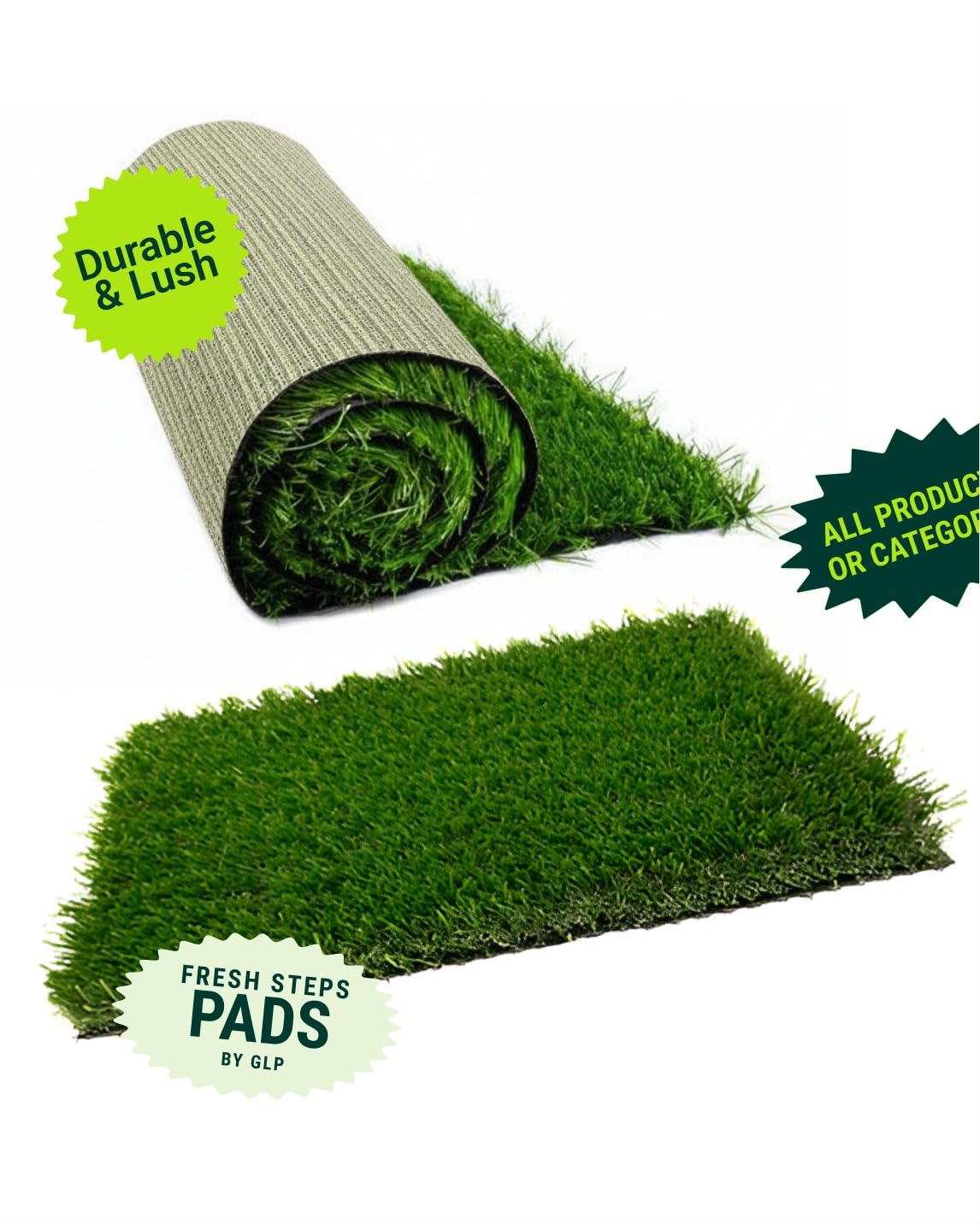 Artificial Grass Dog Potty Grass Pad Replacement 4-Pack 20x25” Reusable R79596