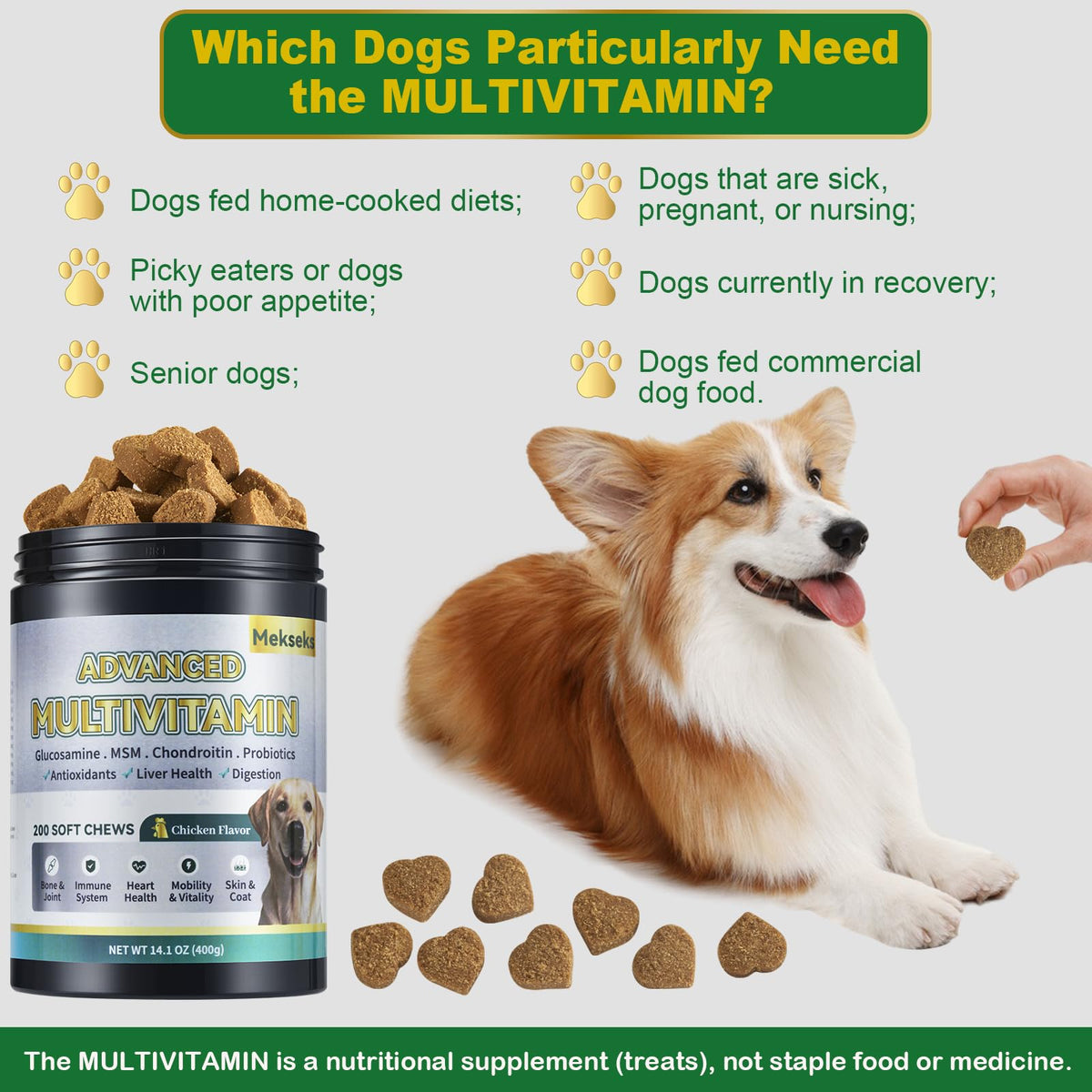 24-in-1 Multivitamin Chews for Dogs O907