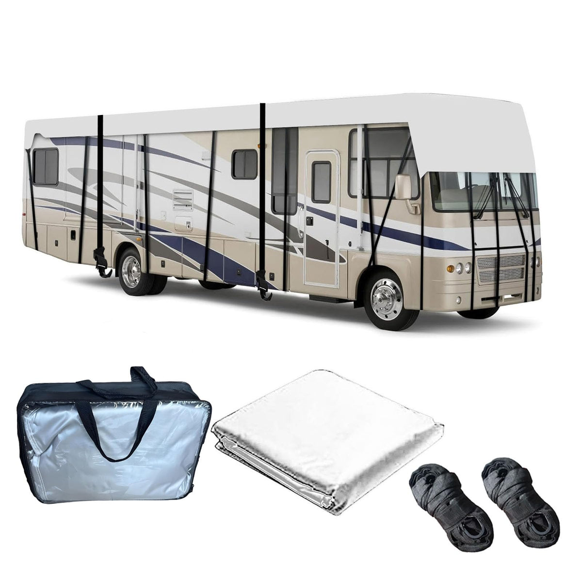 3.3m Camper Cover 210D Oxford Cloth Grey D633