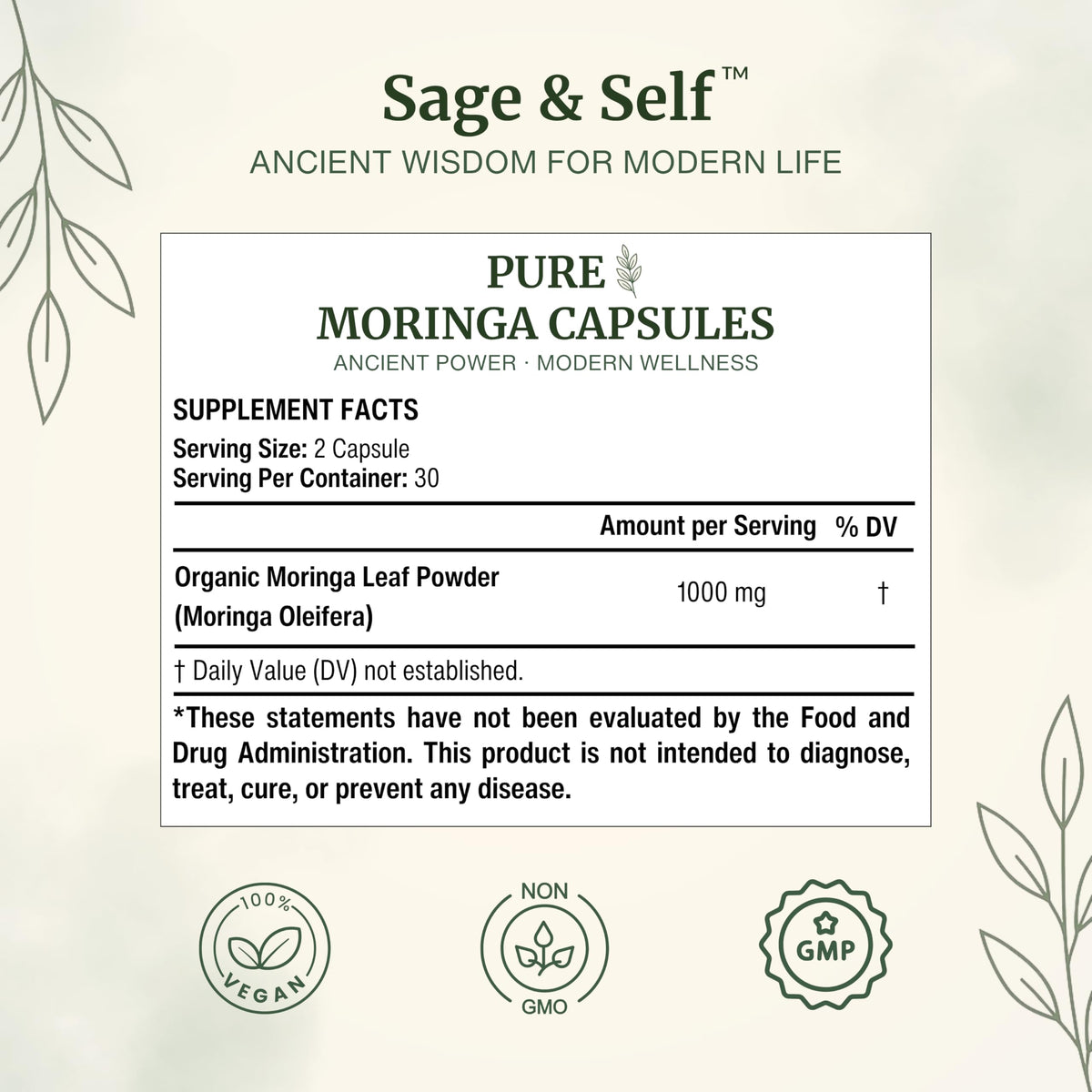 Moringa Capsules 60 Capsules A76379