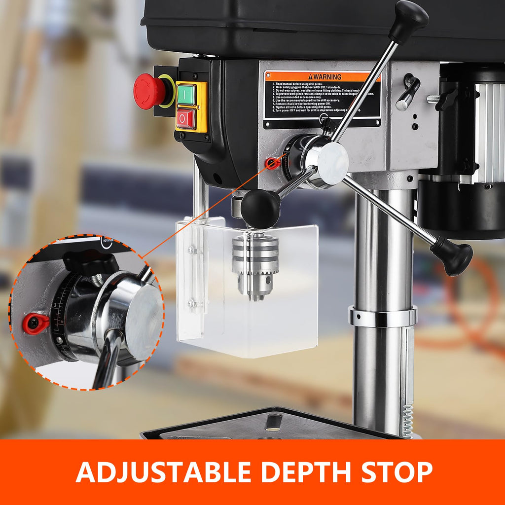 15 in Benchtop Drill Press with Variable Speed Tilting Worktable A234644