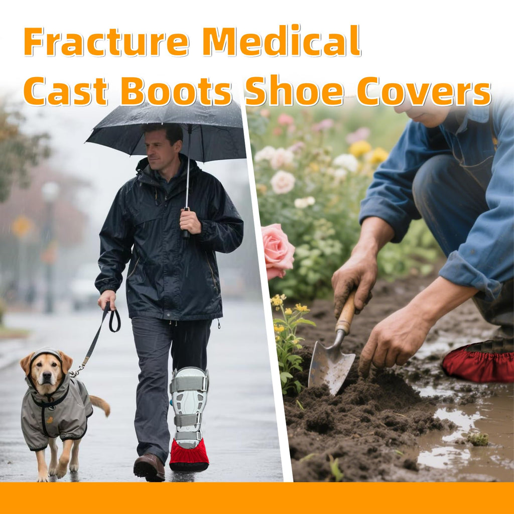 Walking Boot Covers 2 pcs Waterproof Anti-slip Washable Large P775
