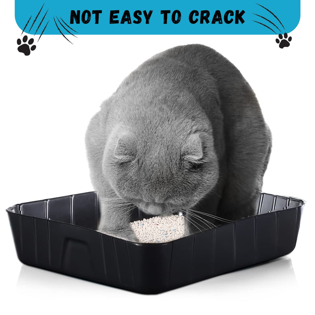50 Pieces Disposable Litter Box for Cats Large Black T588