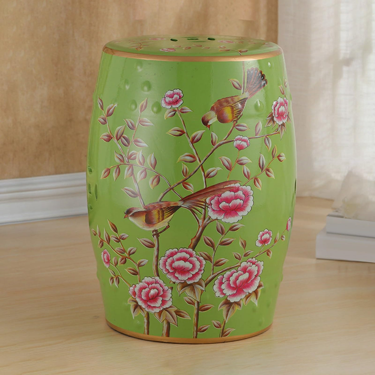 Hand-Painted Ceramic Drum Stool C551885