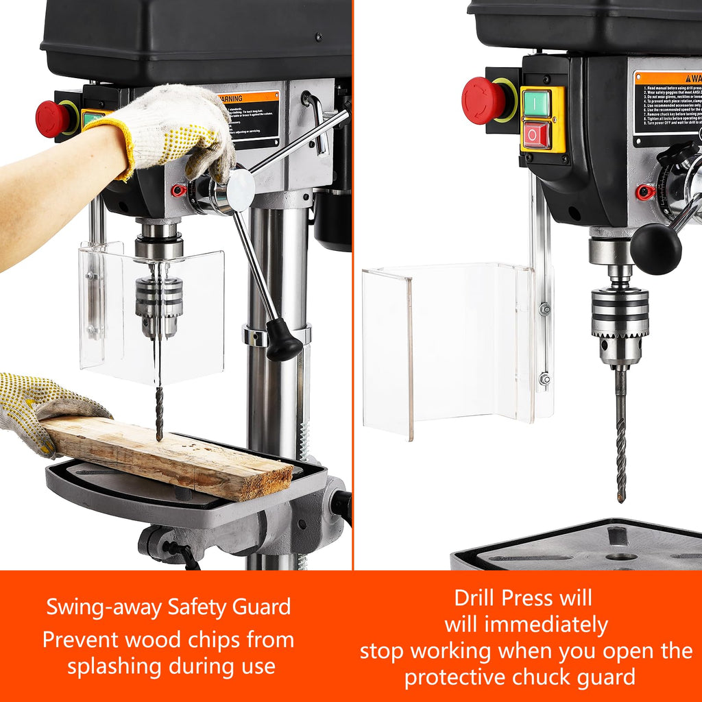 15 in Benchtop Drill Press with Variable Speed Tilting Worktable A234644