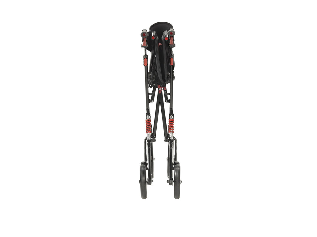 Heavy-Duty Foldable Rollator Walker with Seat, Black X562971