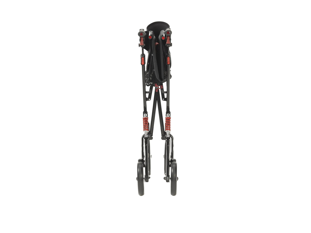 Heavy-Duty Foldable Rollator Walker with Seat, Black X562971