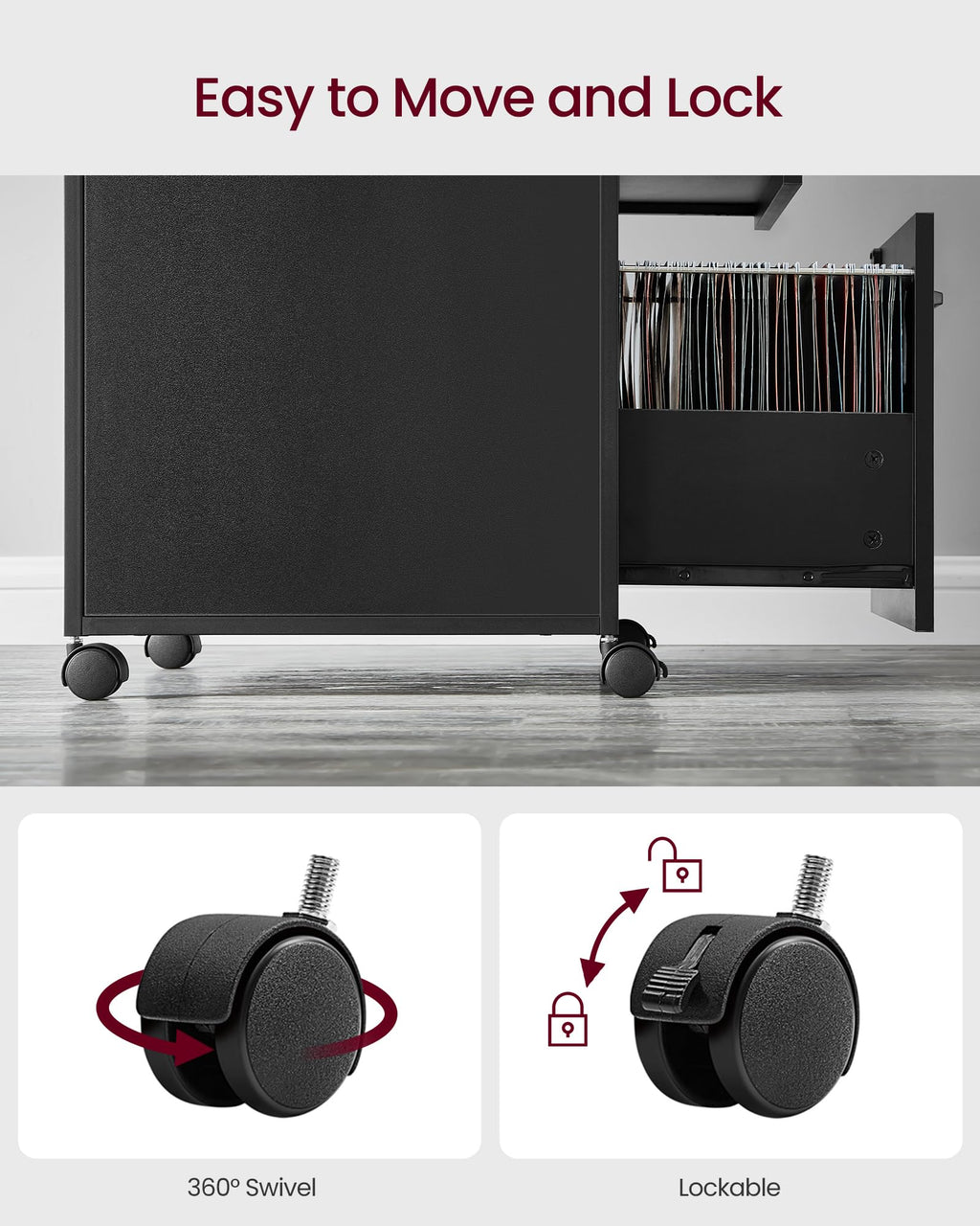 2 Drawer File Cabinet with Lock Y50914