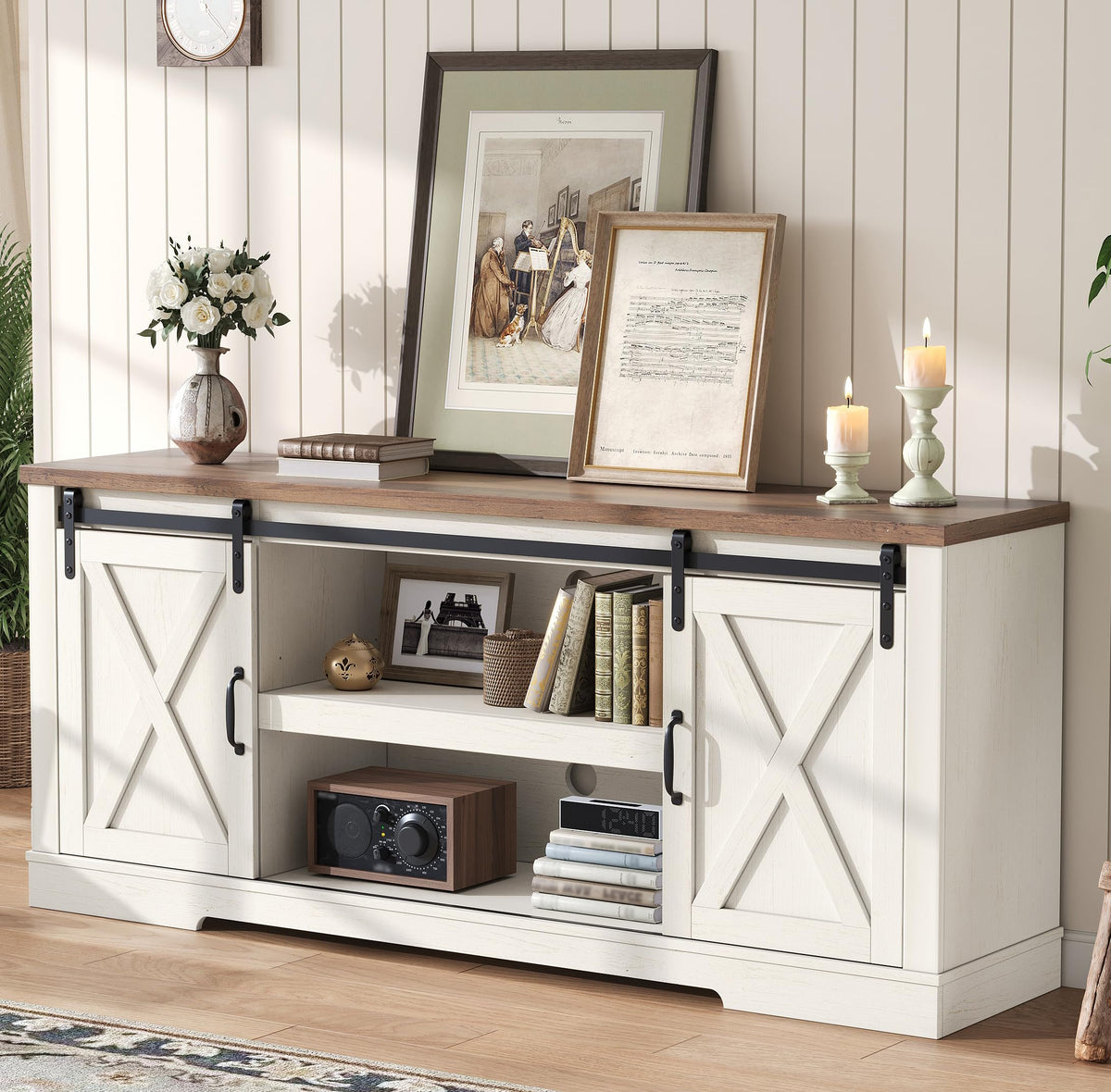 White TV Stand L9777